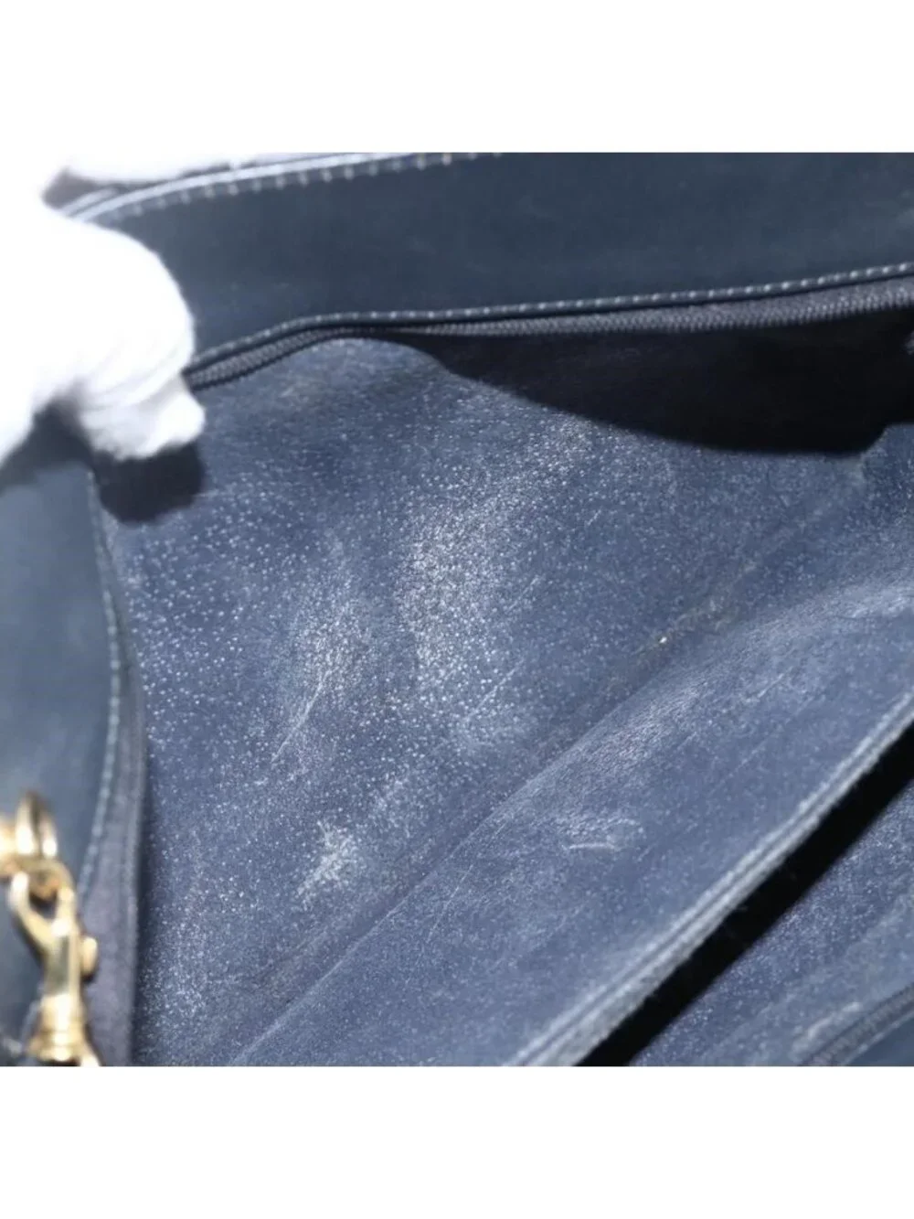 Authentic Burberrys Nova Check Shoulder Bag Canvas Navy Gold - Picture 2 of 16